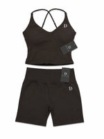 Women's Performance Short Set - Brown