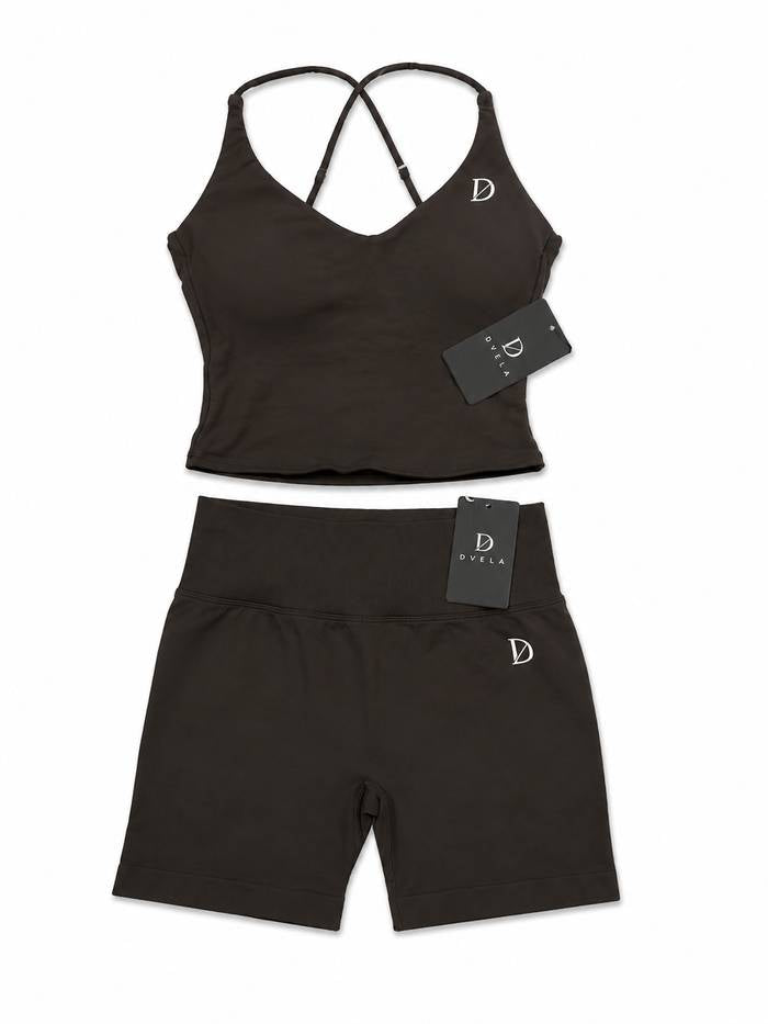 Women's Performance Short Set - Brown