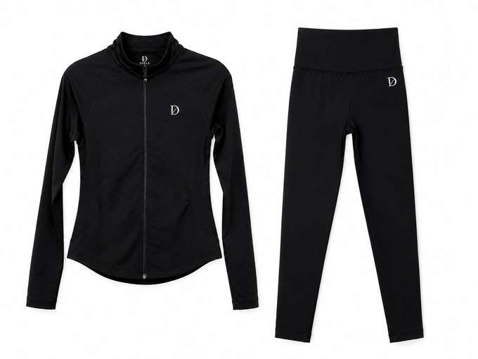 Women's Performance Zip Jacket Set - Black