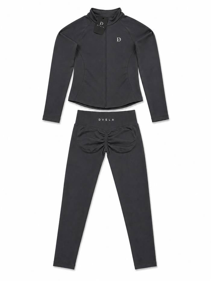 Women's Performance Zip Jacket Set - Dark Gray