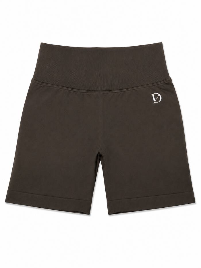 Women's Performance Bike Shorts - Brown front