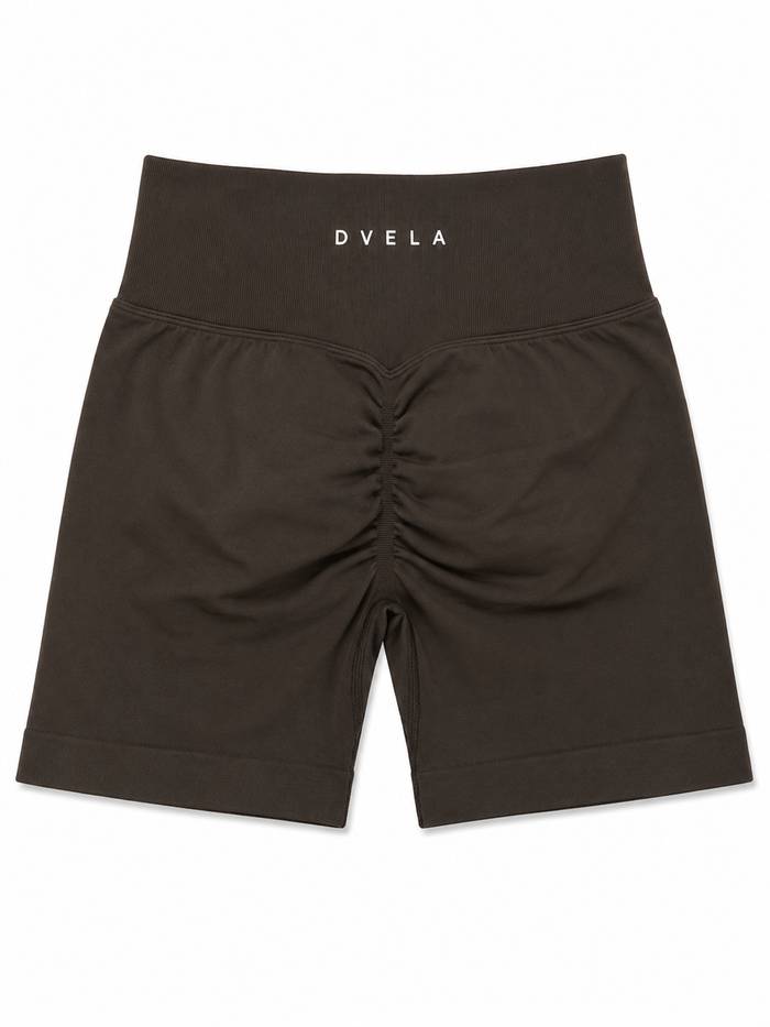 Women's Performance Bike Shorts - Brown back
