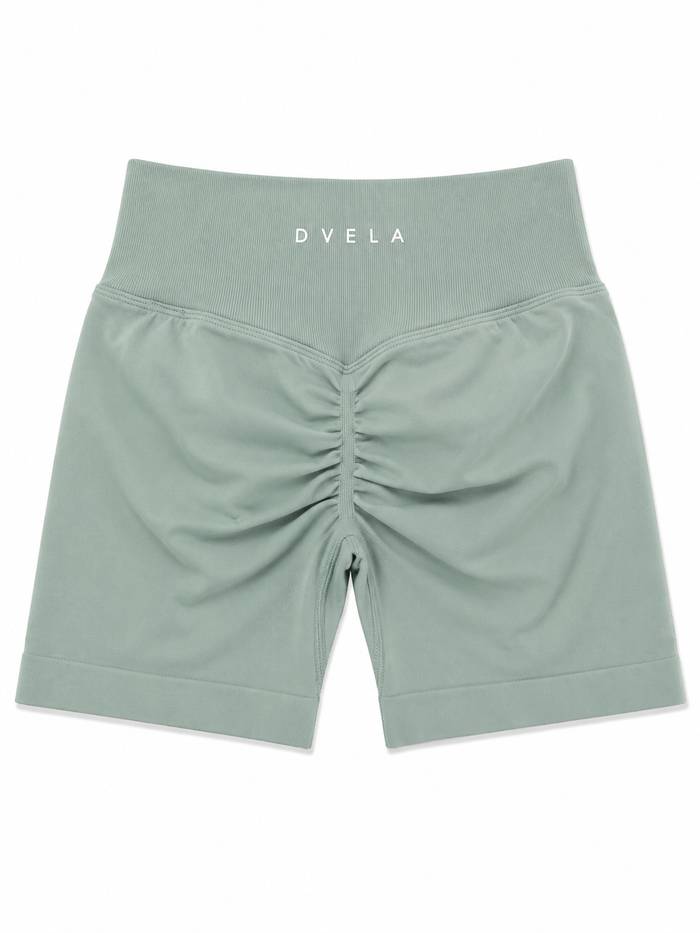 Women's Performance Bike Shorts - Sage Green back