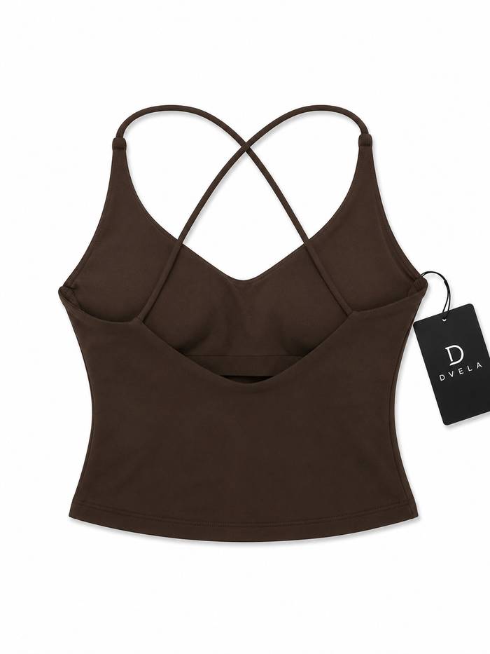 Women's Performance Top - Brown back